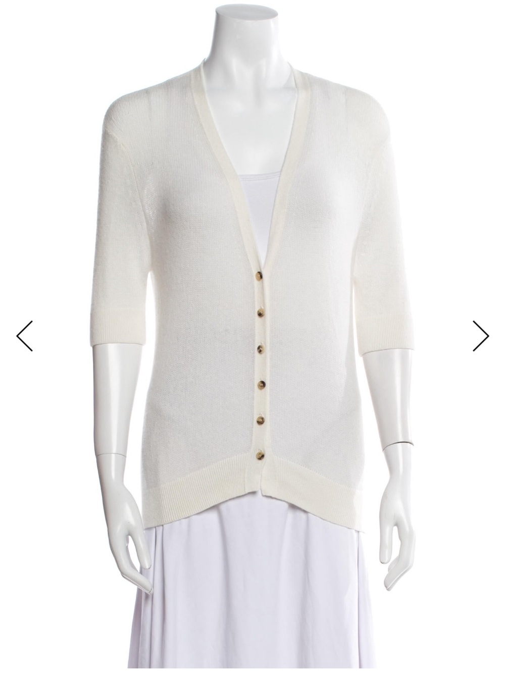 KHAITE short sleeve 100% cashmere cardigan - EUC!